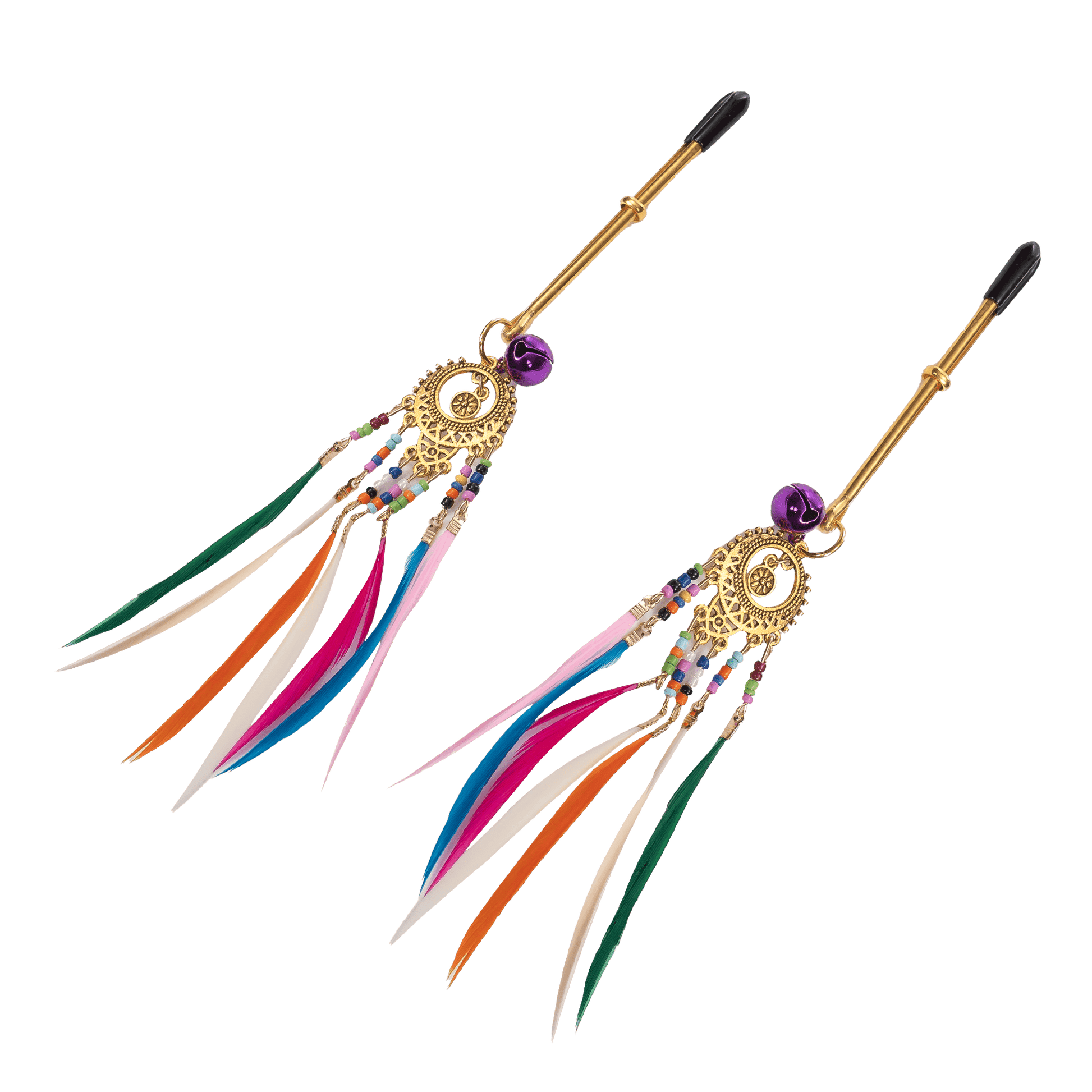 Tepelklemmen met Veren - Tepelklemmen Multicolor | Dromenvanger Nipple Clamps - Tepelklemmen - SM - speeltjes