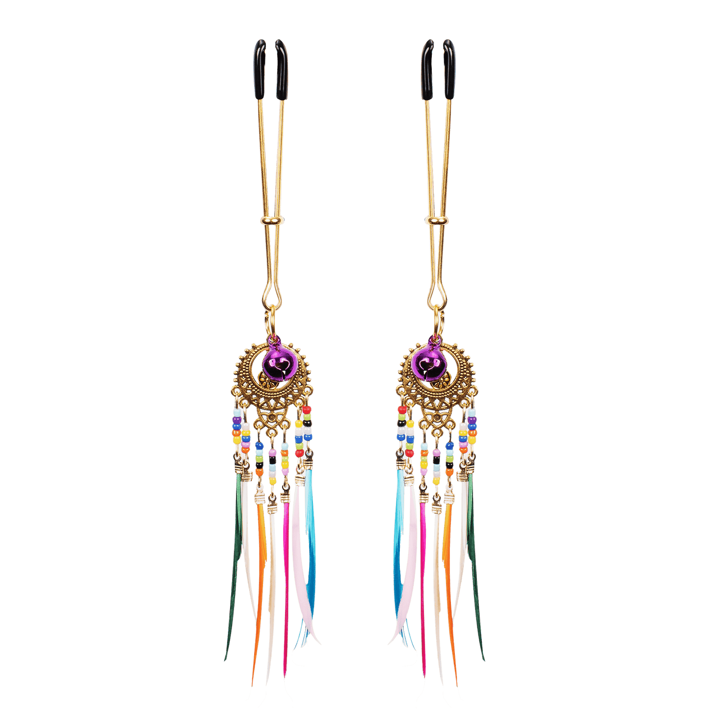 Tepelklemmen met Veren - Tepelklemmen Multicolor | Dromenvanger Nipple Clamps - Tepelklemmen - SM - speeltjes