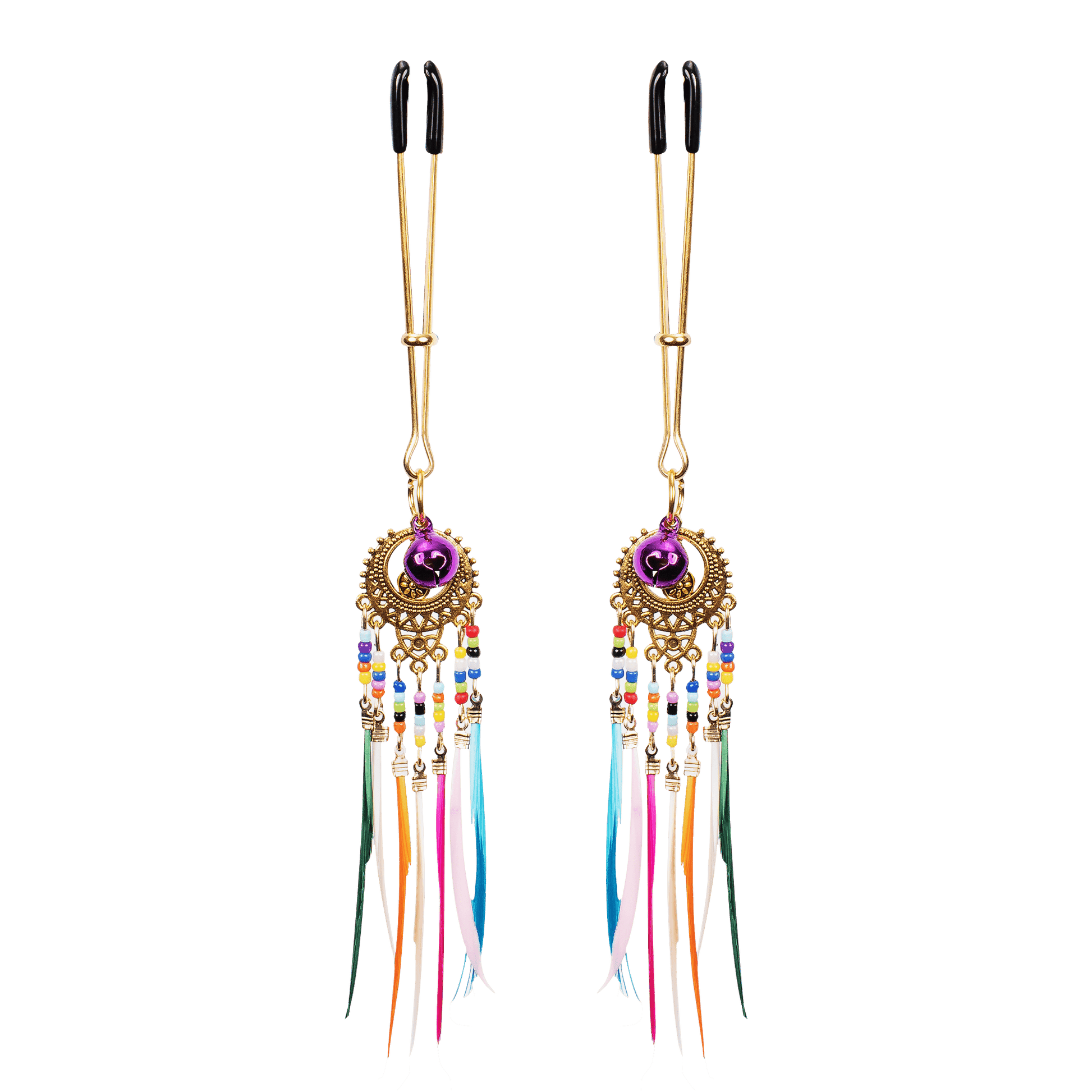 Tepelklemmen met Veren - Tepelklemmen Multicolor | Dromenvanger Nipple Clamps - Tepelklemmen - SM - speeltjes