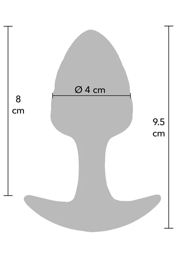 TOYJOY Crystal Medium – Siliconen Buttplug met Glaselement - Siliconen buttplug - SM-speeltjes