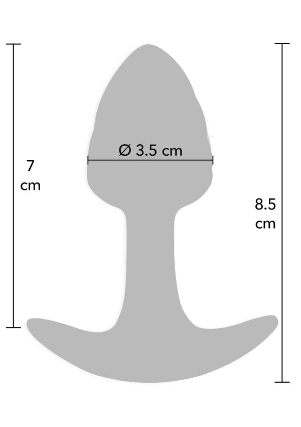 TOYJOY Crystal Small – Siliconen Buttplug met Glaselement - Siliconen buttplug - SM-speeltjes