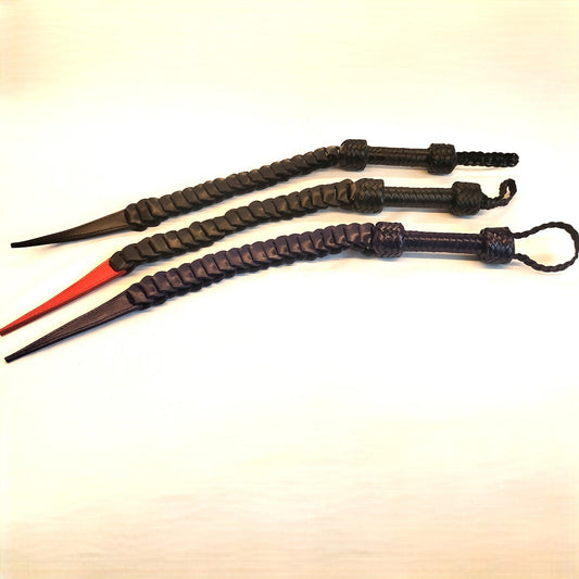 Tuigleder Korte Zweep Schakels 60cm 160g 3 Kleuren - Impact Play Gesel - Impact Play - Zwepen - SM - speeltjes
