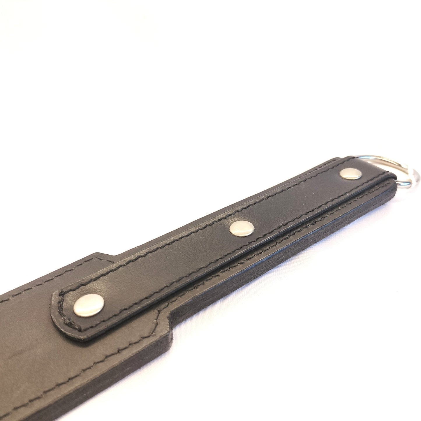 Tuigleder Paddle 150g Zwart 37cm 9mm Dik - Zware Impact BDSM Paddle - Impact Toys - SM - speeltjes