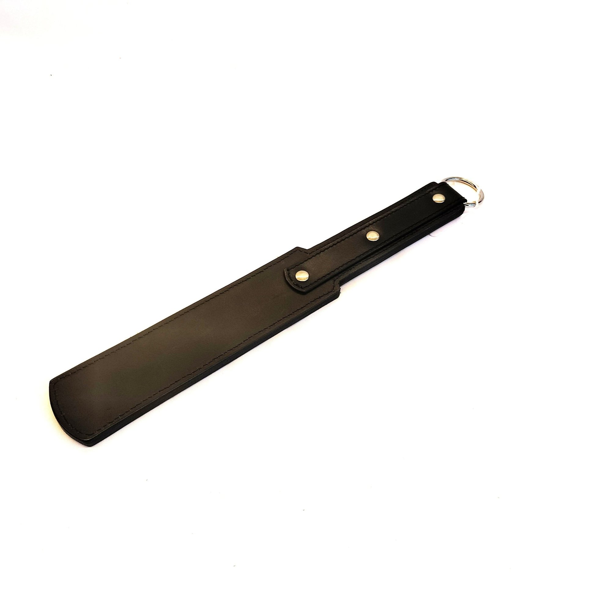 Tuigleder Paddle 150g Zwart 37cm 9mm Dik - Zware Impact BDSM Paddle - Impact Toys - SM - speeltjes