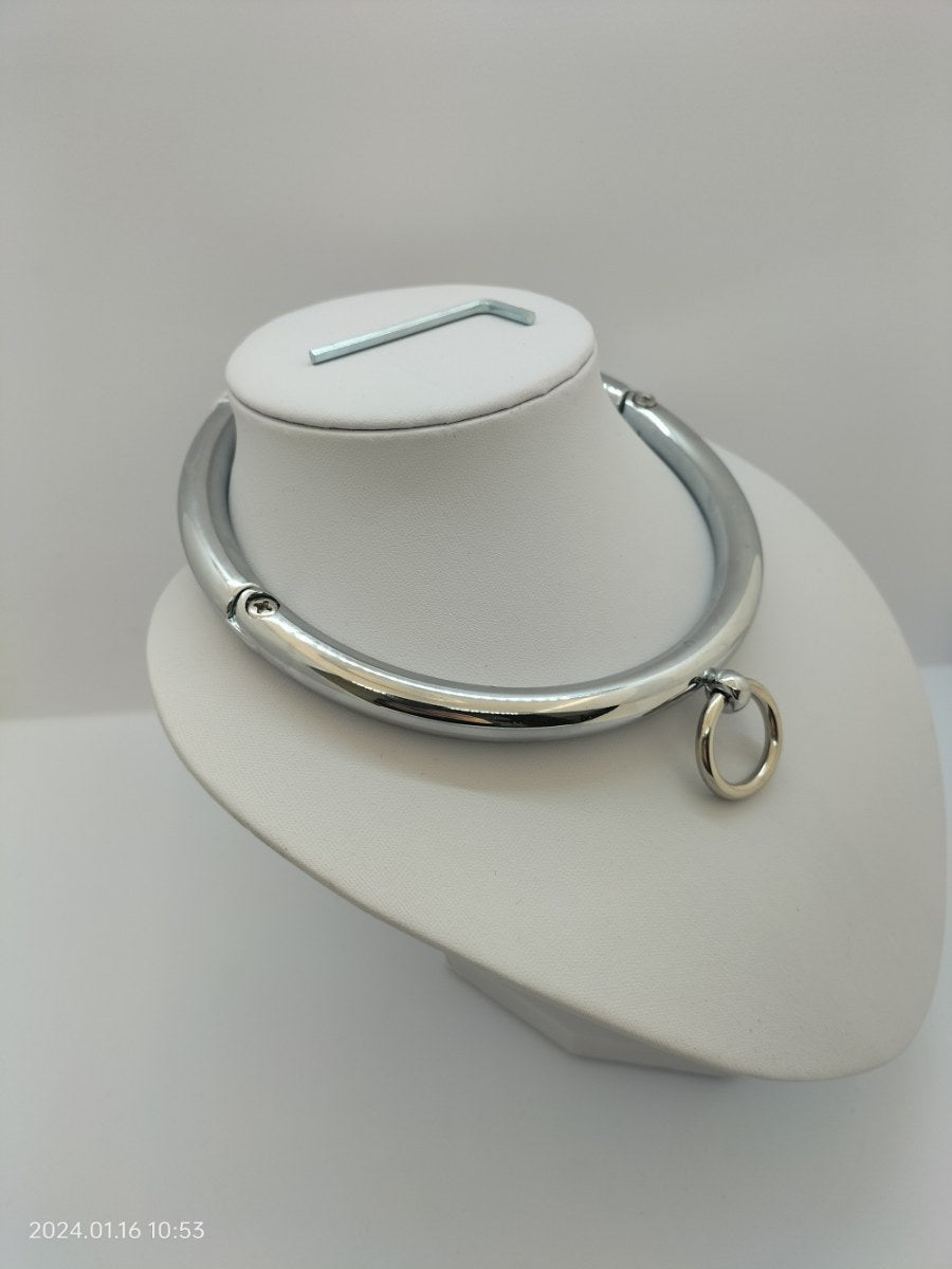 Verchroomde stalen collar met O ring 12cm diameter of 14 cm diameter - SM - speeltjes