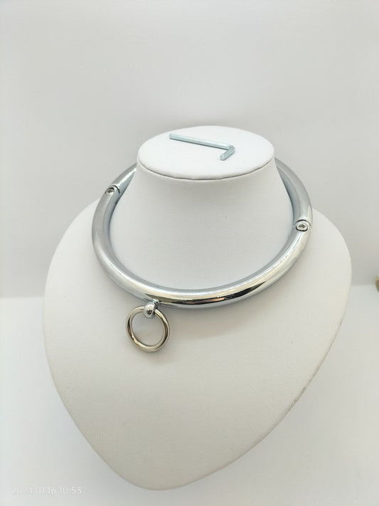 Verchroomde stalen collar met O ring 12cm diameter of 14 cm diameter - SM - speeltjes