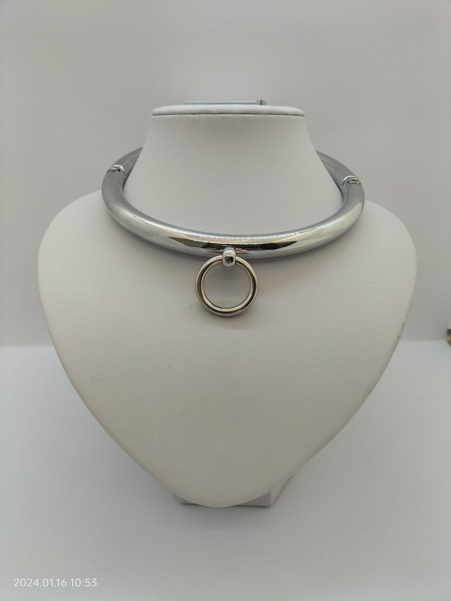 Verchroomde stalen collar met O ring 12cm diameter of 14 cm diameter - SM - speeltjes