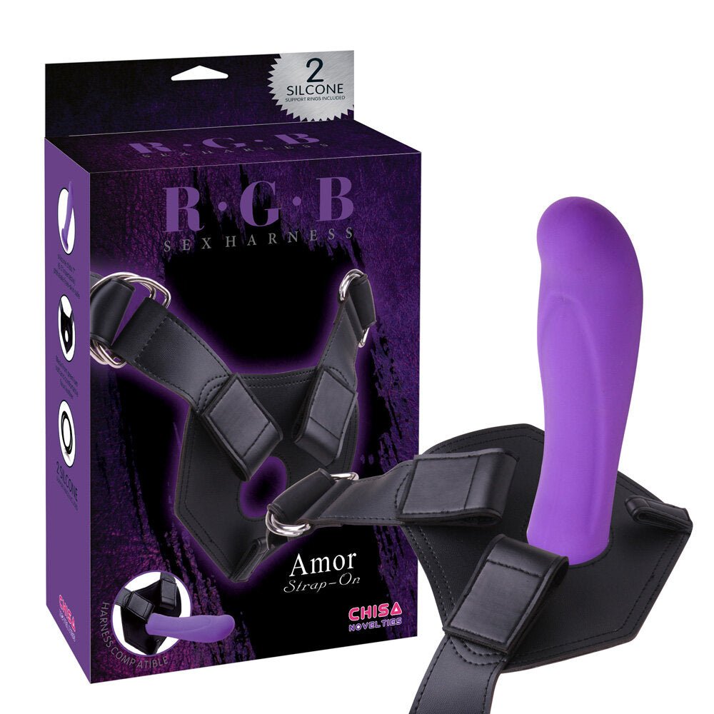 Verstelbaar Voorbind Harnas incl dildo - Strap - On Harness One Size met 3 Siliconen Ringen - Voorbind Harnas - SM - speeltjes