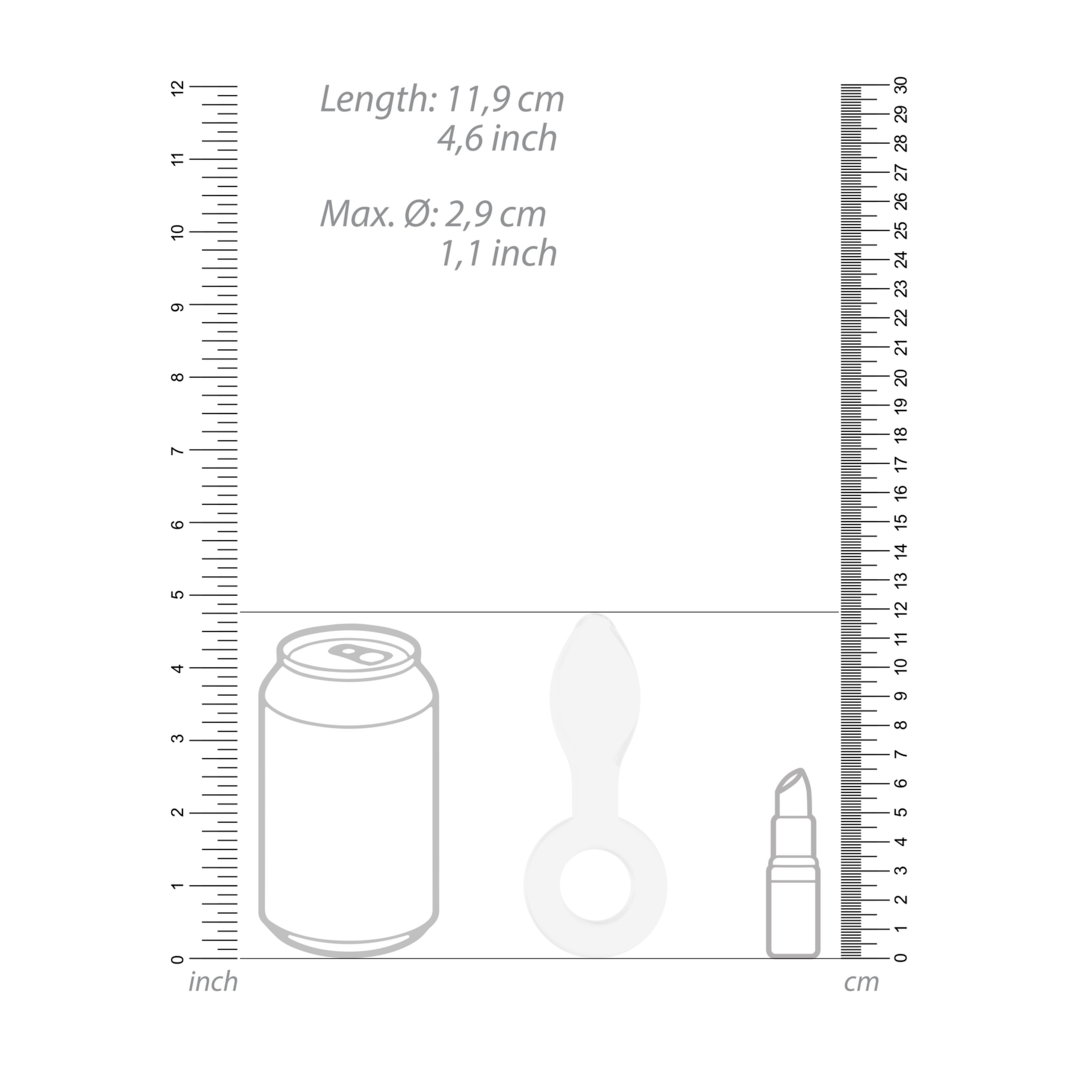 Wit glas butt plug - SM - speeltjes