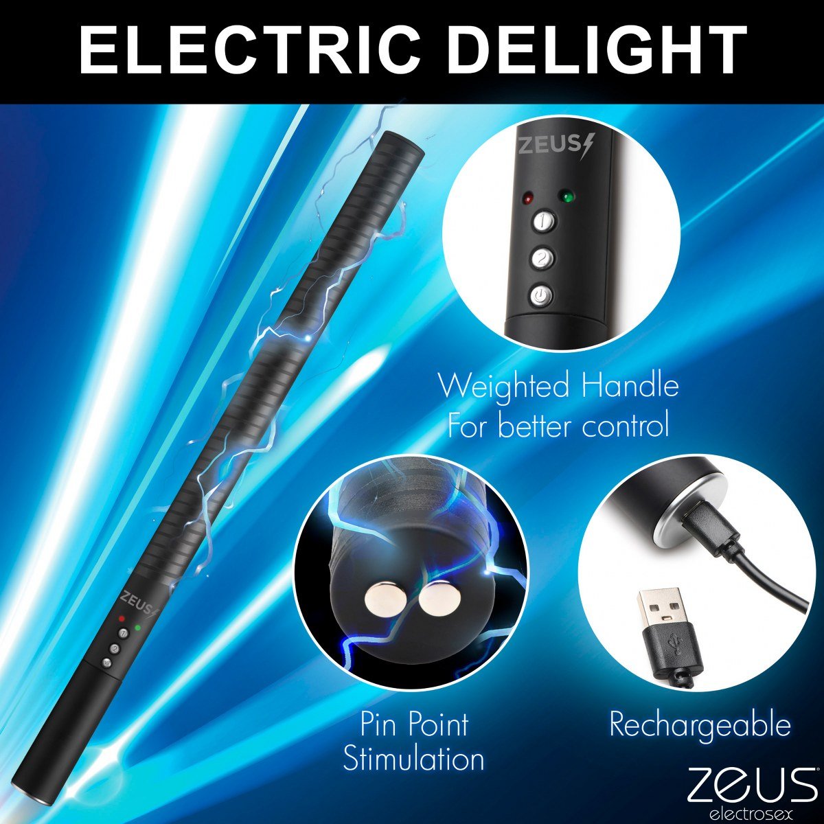 Zeus E - stim electro baton - SM - speeltjes