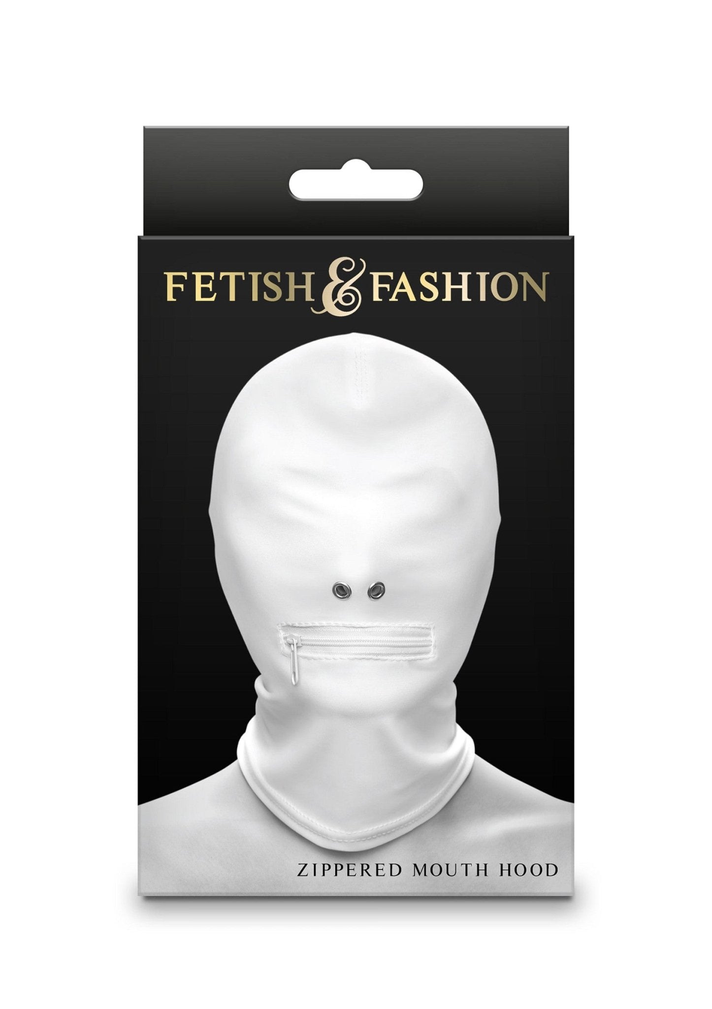 Zippered Mouth Hood Nylon - BDSM Hoofdmasker met Rits Mond & Oogbedekking - Hoofdmasker - SM - speeltjes