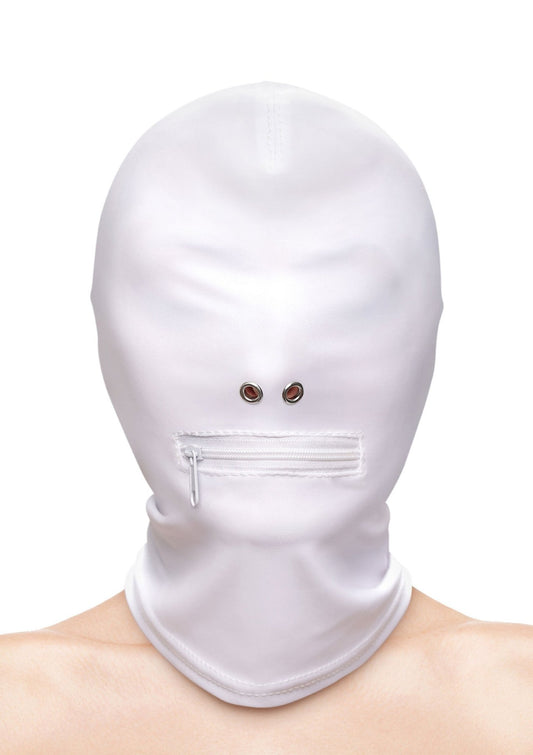 Zippered Mouth Hood Nylon - BDSM Hoofdmasker met Rits Mond & Oogbedekking - Hoofdmasker - SM - speeltjes