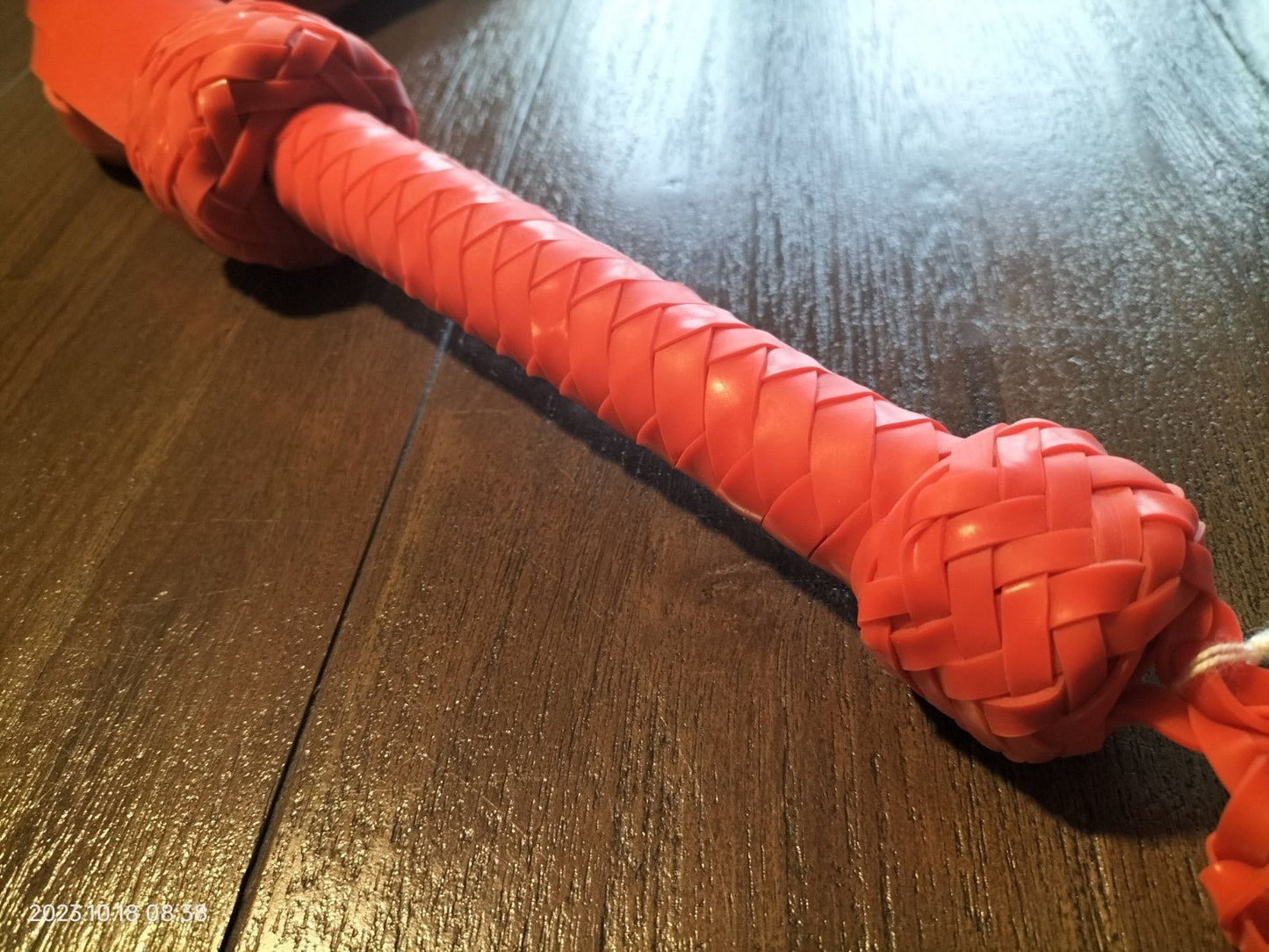 Zware oranje silicone flogger - SM - speeltjes