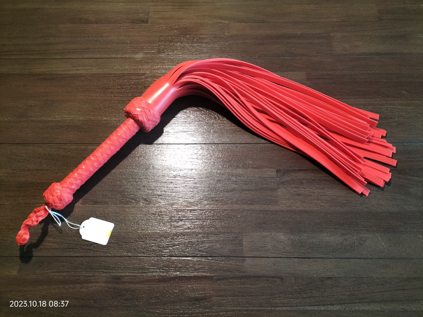 Zware oranje silicone flogger - SM - speeltjes