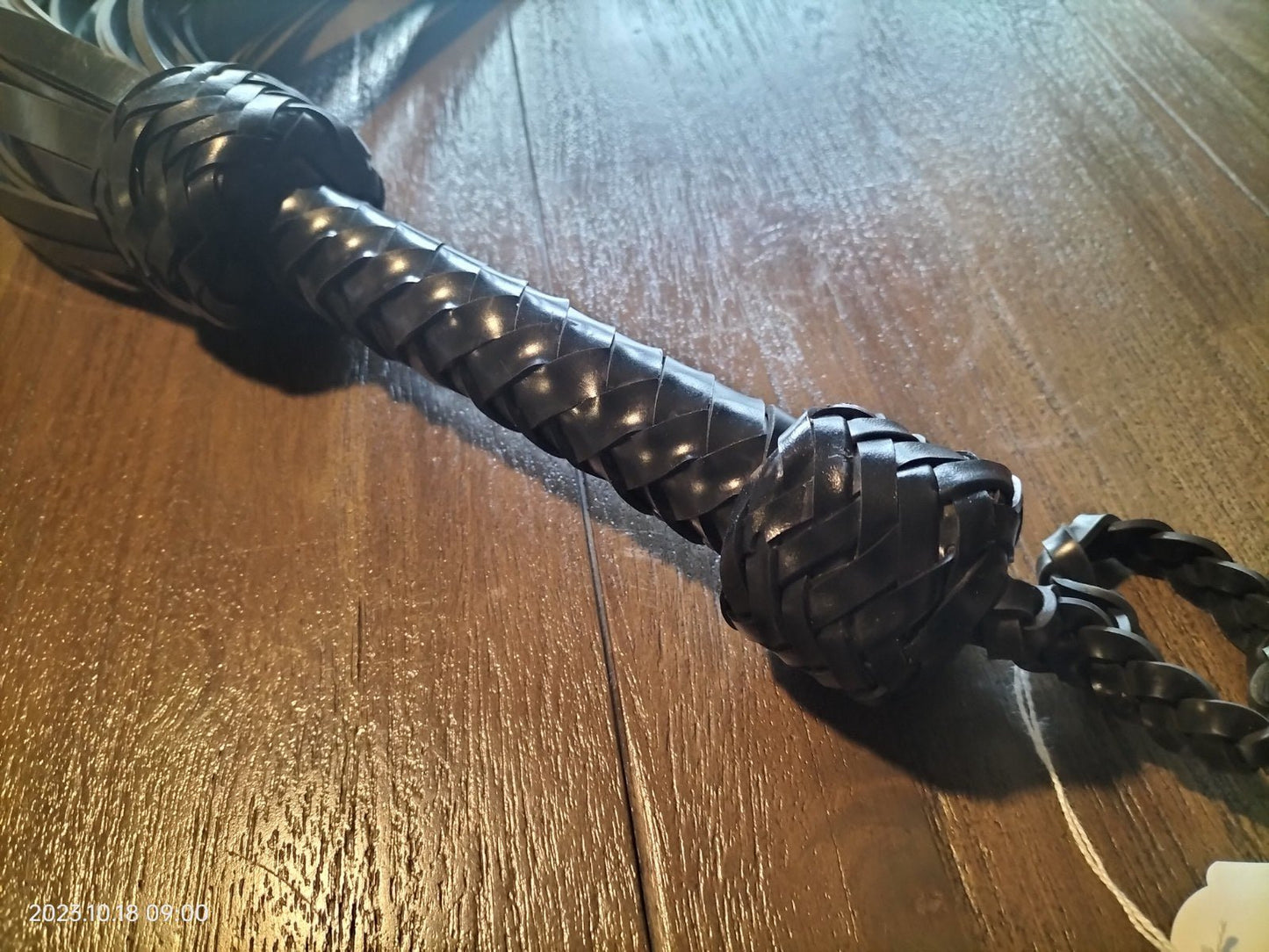 Zware zwarte silicone flogger - SM - speeltjes