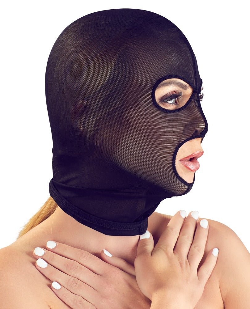Zwart transparant hoofdmasker bad kitty - SM - speeltjes