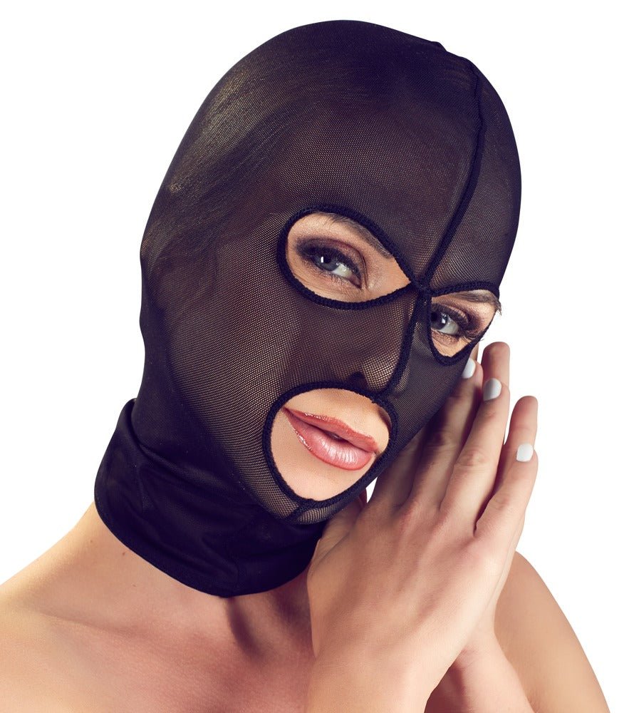 Zwart transparant hoofdmasker bad kitty - SM - speeltjes