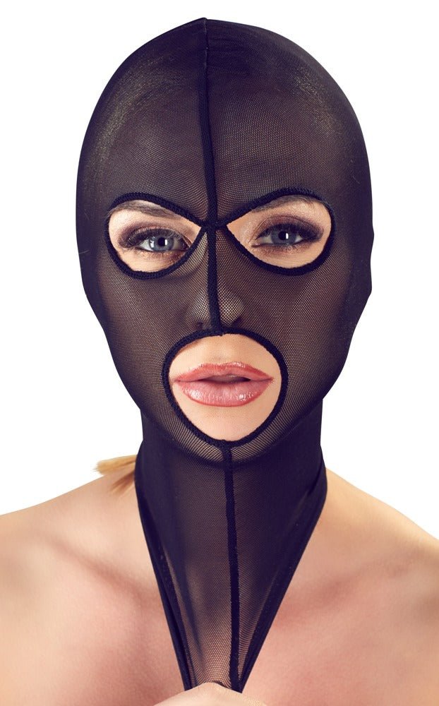 Zwart transparant hoofdmasker bad kitty - SM - speeltjes
