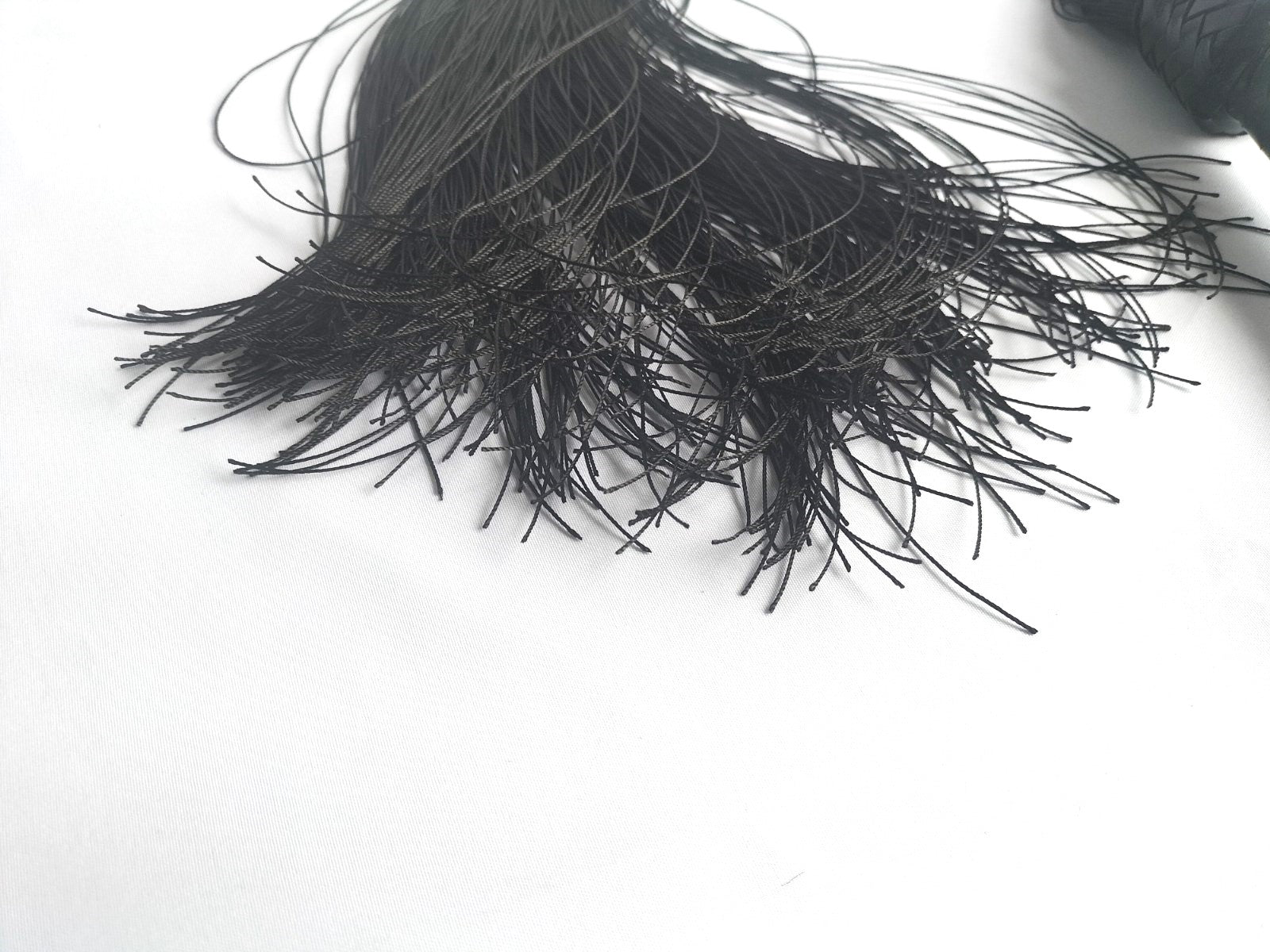 Zwarte flogger met nylon koord falls - SM - speeltjes