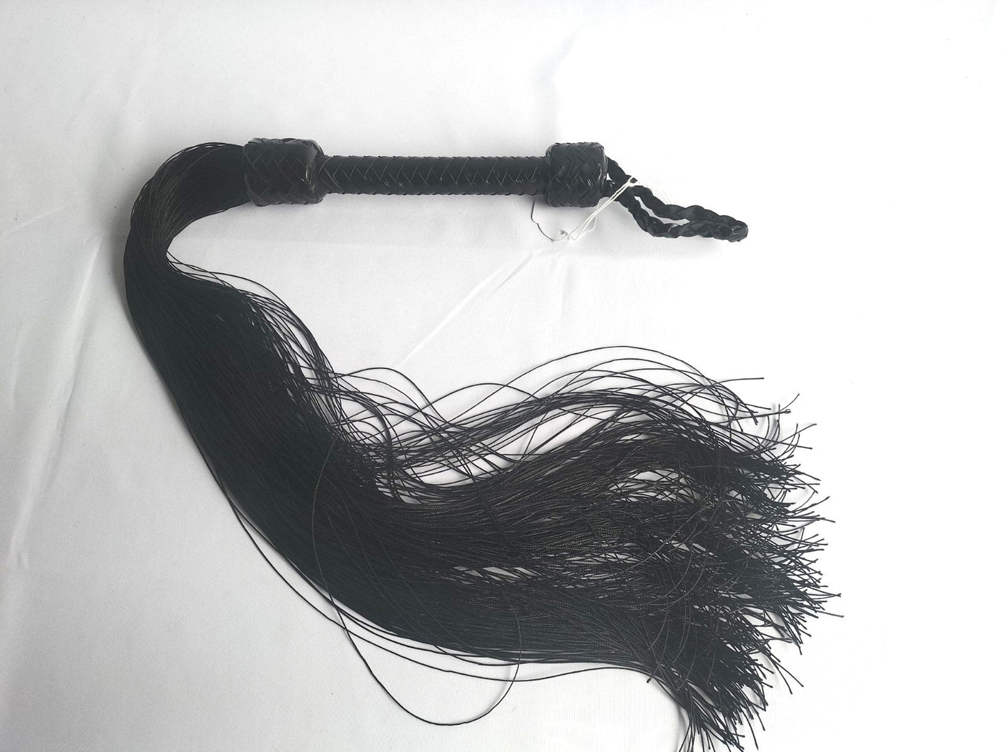 Zwarte flogger met nylon koord falls - SM - speeltjes