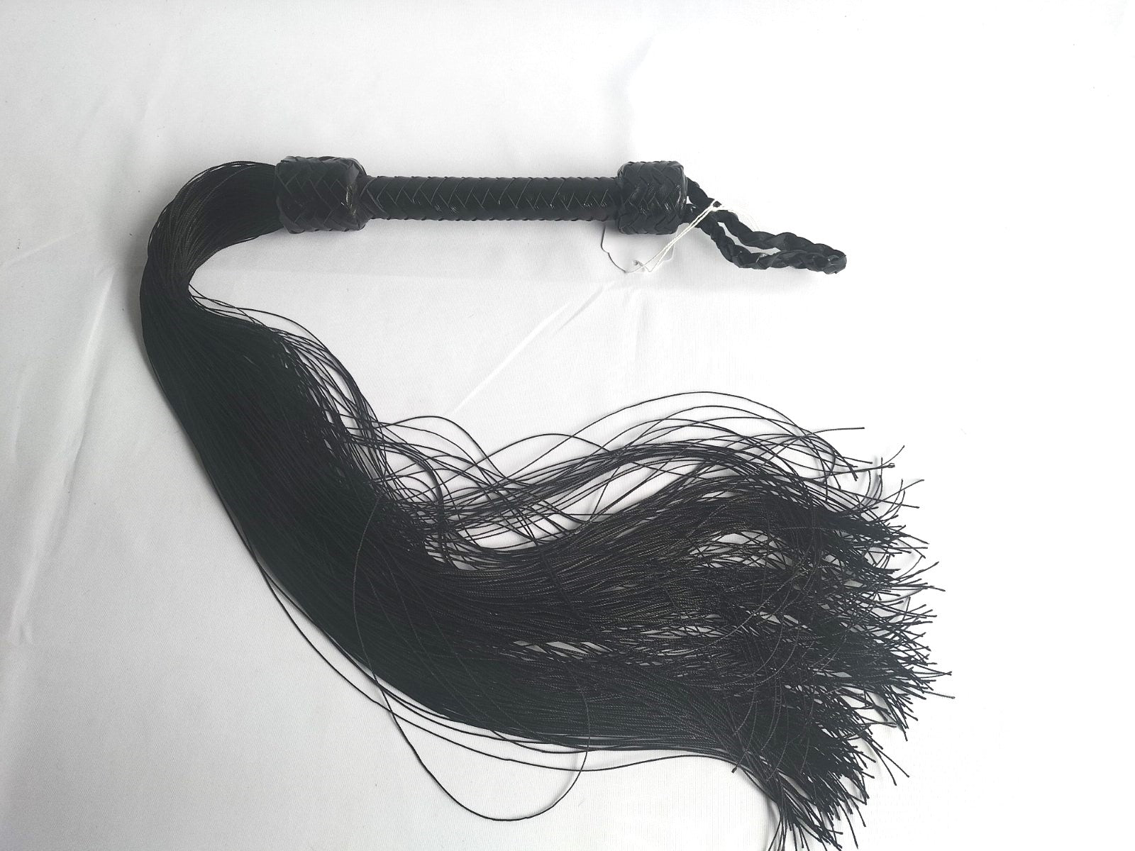 Zwarte flogger met nylon koord falls - SM - speeltjes