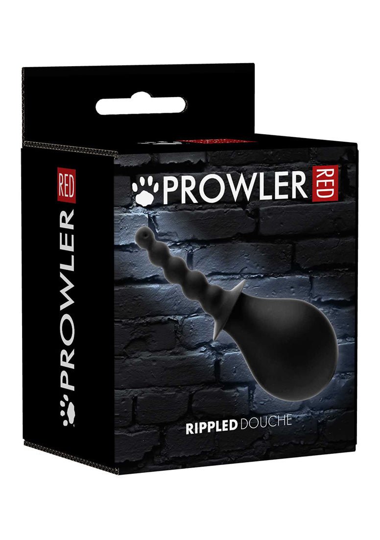 Zwarte geribbelde anaal douche - SM - speeltjes