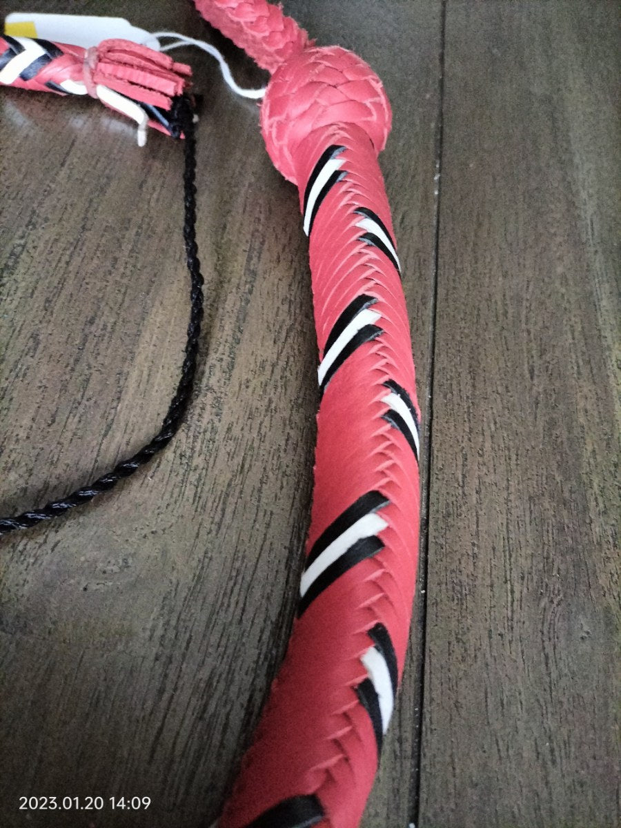 Snakewhip 3 foot rood/zwart/wit