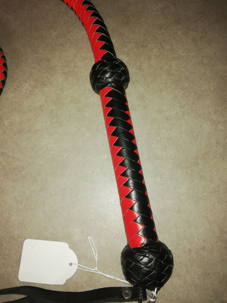 Bull whip rood/zwart 125cm 4 foot