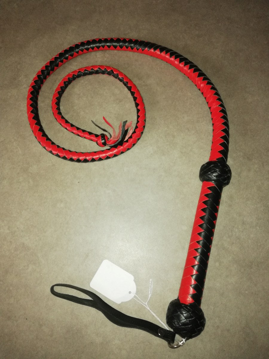 Bull whip red/black 125cm 4 foot