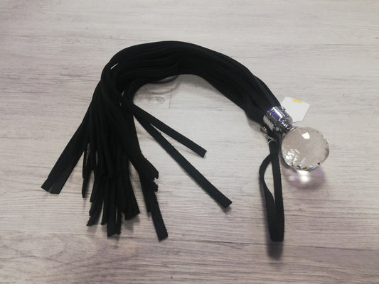 Flogger with crystal handle