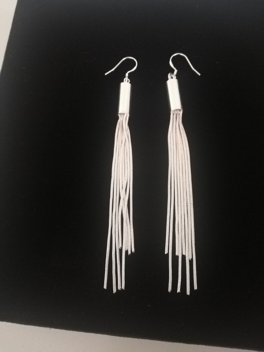 Sterling silver flogger earrings