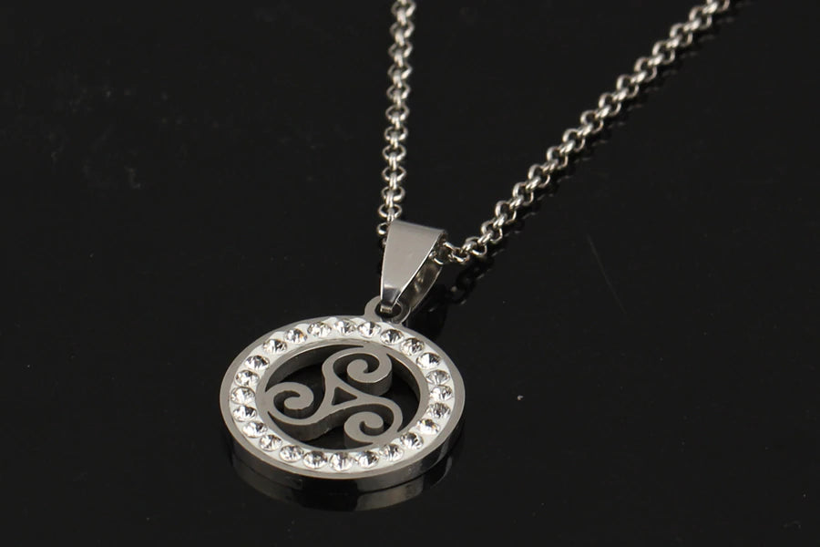 Necklace with BDSM logo silver colored
