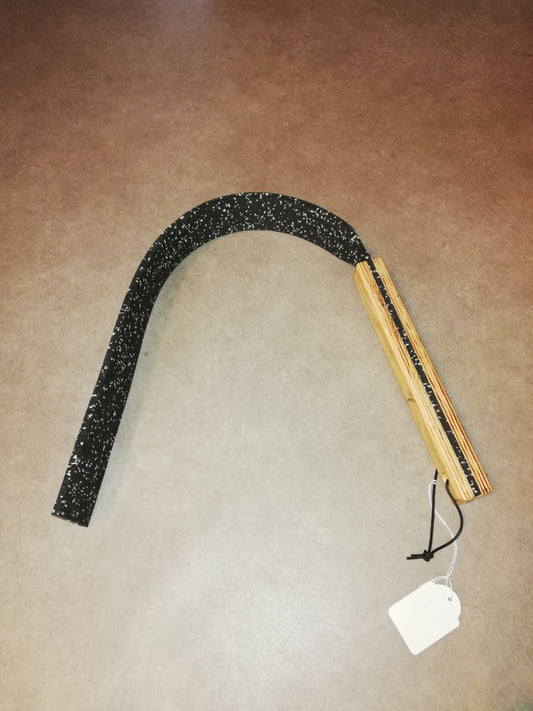 Rubber slapper with wooden handle