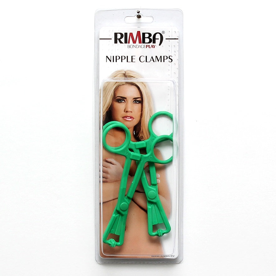 Green scissor nipple clamps