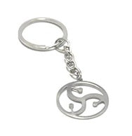 BDSM keychain silver colored