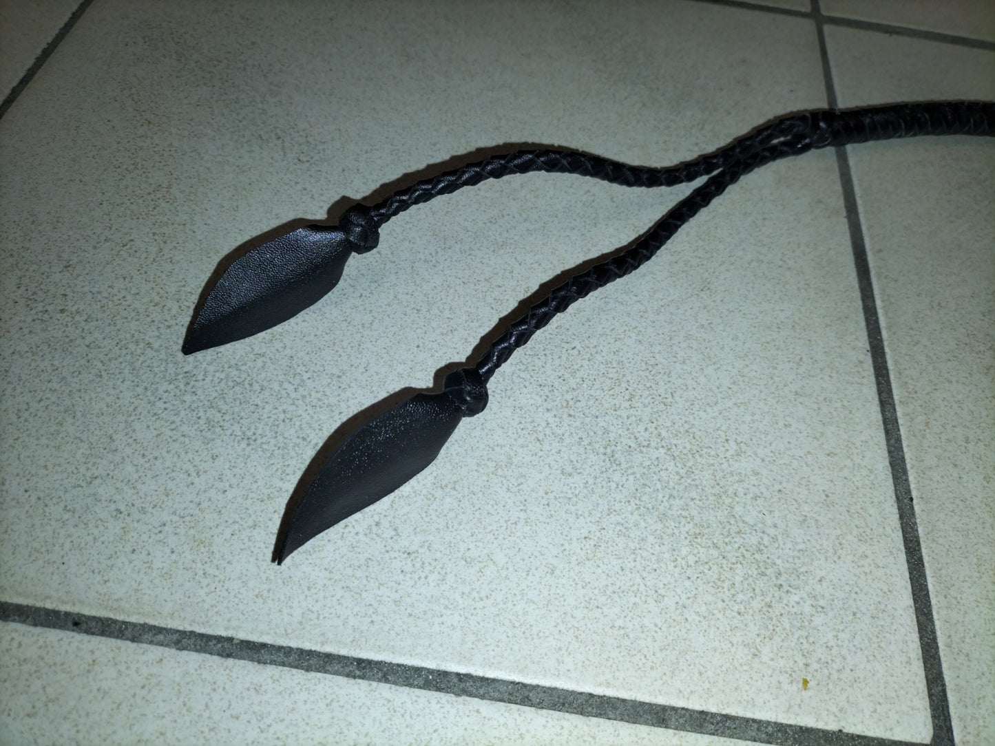 Split leather snakewhip black