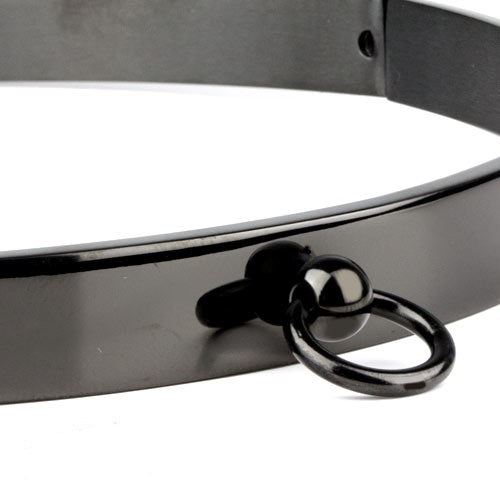 Story of O Zwart gecoate RVS collar 130 mm diameter
