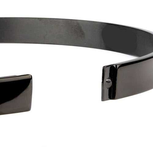 Story of O Black coated stainless steel collar