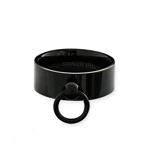 Story of O ring wide black size 60