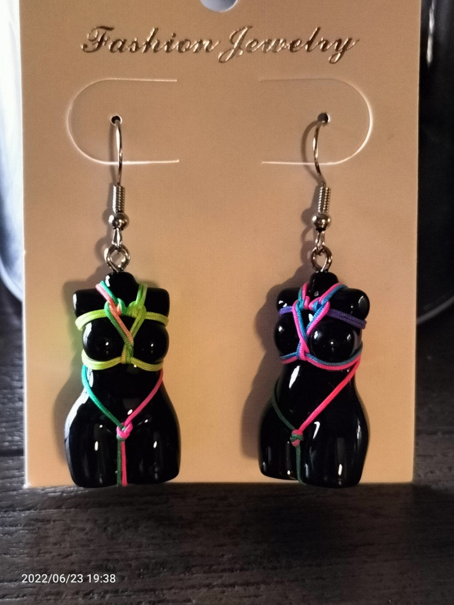 Bondage earrings multi color