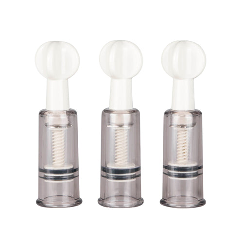 Clitoris and nipple plunger set 3 pieces (white)