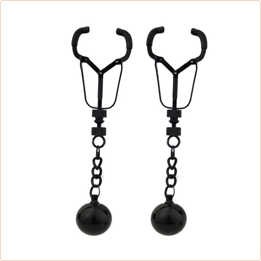 Threaded nipple clamps with weight