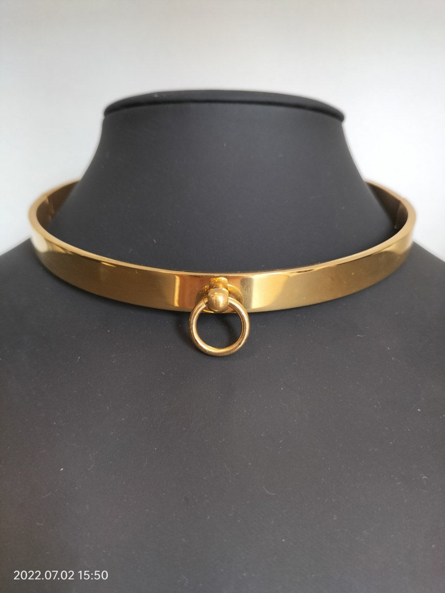 RVS goudkleurig gecoate collar 128 mm