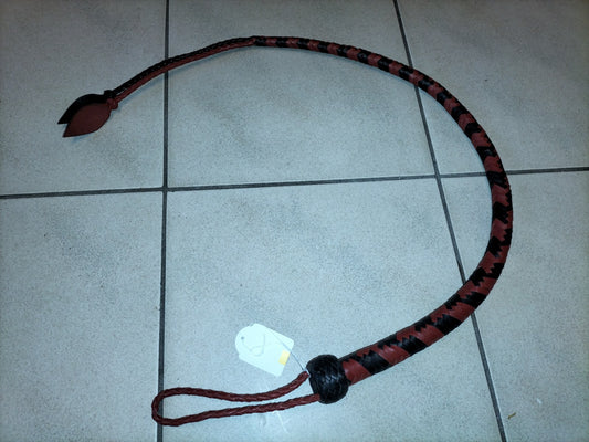 Split leather snakewhip red/black