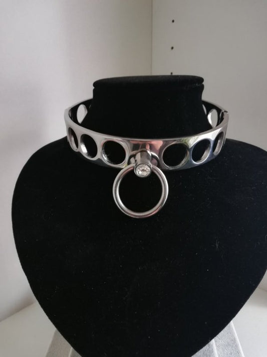 Steel collar with open rings 115 mm