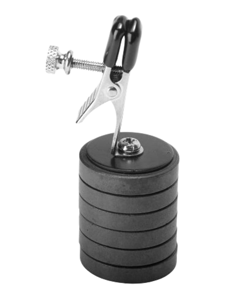 Clamps with magnetic weights