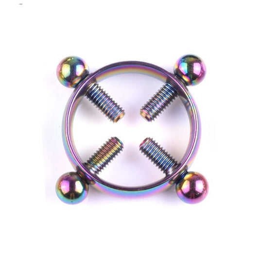 Multi colored nipple rings
