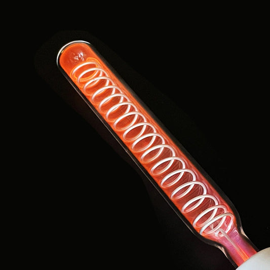 Tubes en verre pour paroi violette orange (tube avec spirale C056)