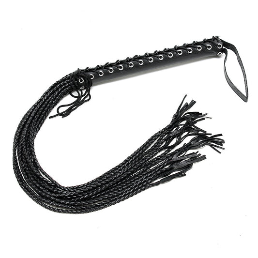 Black scourge with 12 braided strands