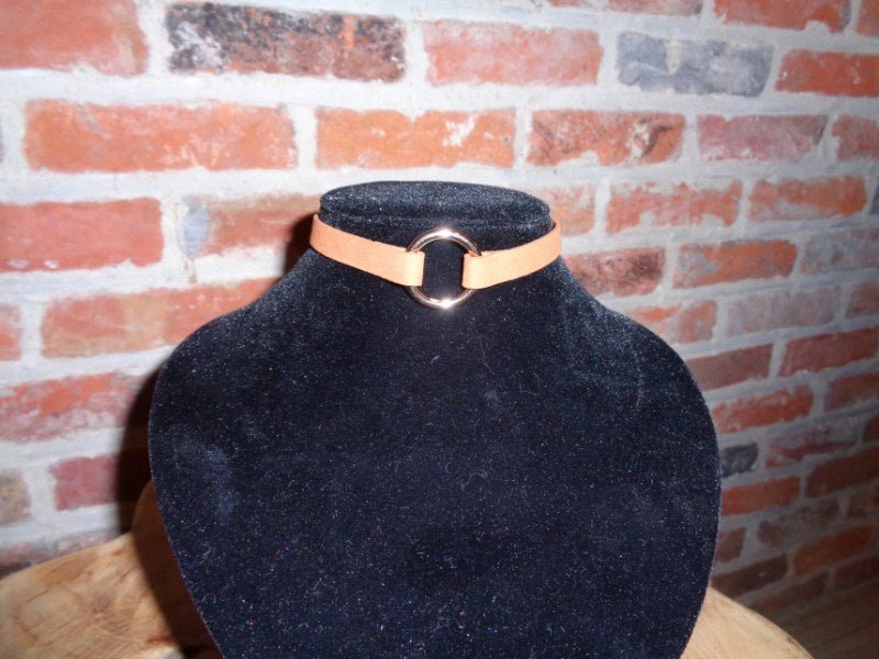 Fluwelen daily collar bruin - SM - speeltjes